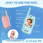 2Pcs Rechargeable Kids Video Walkie Talkie Set (3)