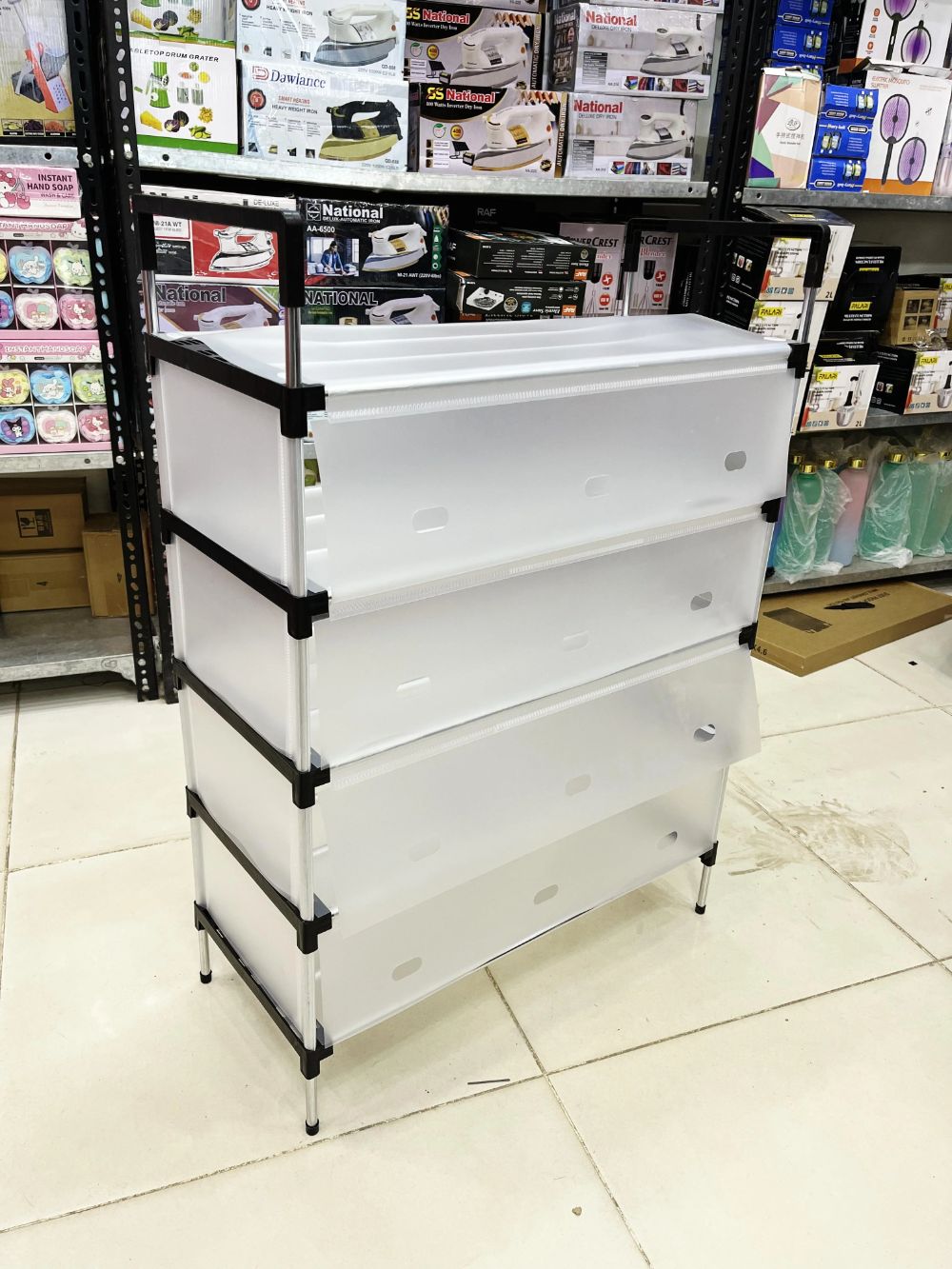 Dustproof Shoe Rack – 3-Layer Shoe Storage Organizer with Protective Cover | Space Saving Shoe Cabinet for Home