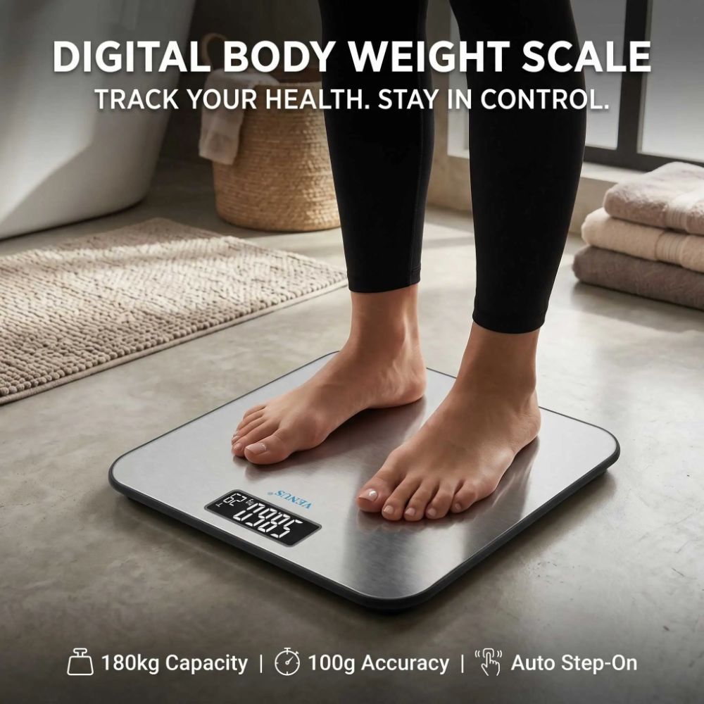 Durable Digital Body Weight Scale Machine 180KG Capacity for Home & Gym