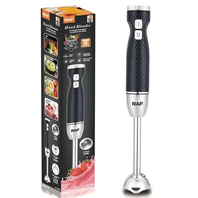 Anex 400W 4 Blade Hand Blender with 2 Speed Control | Electric Stick Blender for Juices, Soups & Baby Food
