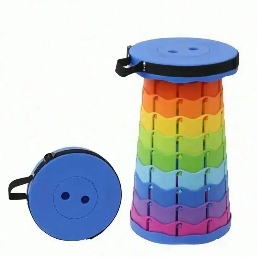 Outdoor Telescopic Stool Retractable Chair Seat Portable Stool Folding